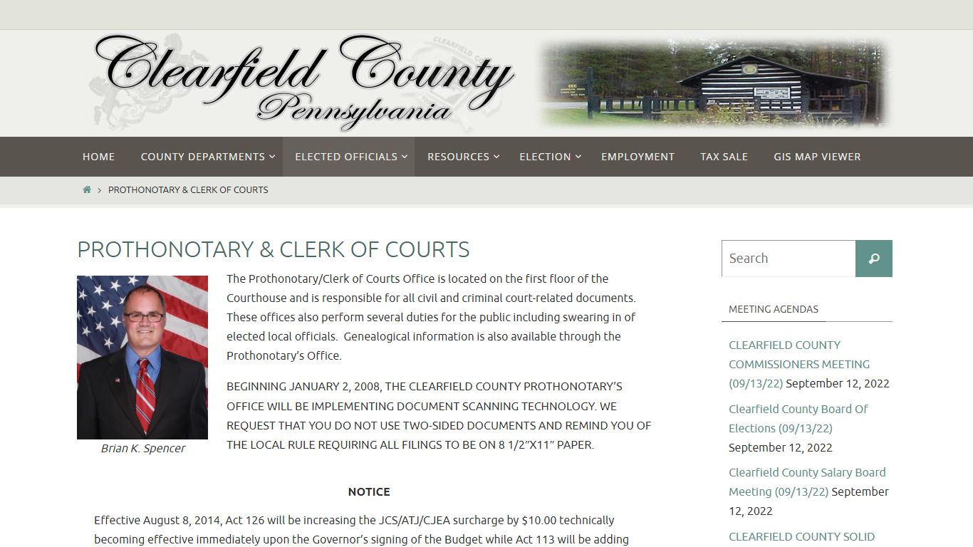 Prothonotary & Clerk of Courts - Clearfield County, Pennsylvania